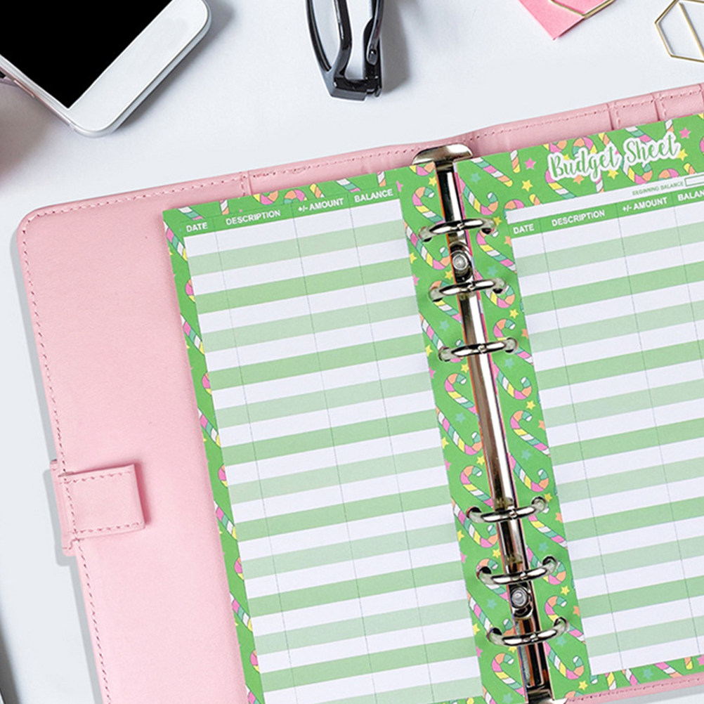 Home Office Budget - 24Pcs Candy Print Consumption Cards Budget