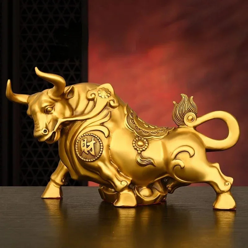 Home Office Marketing - Feng Shui Copper Cow Ornament, Wealth