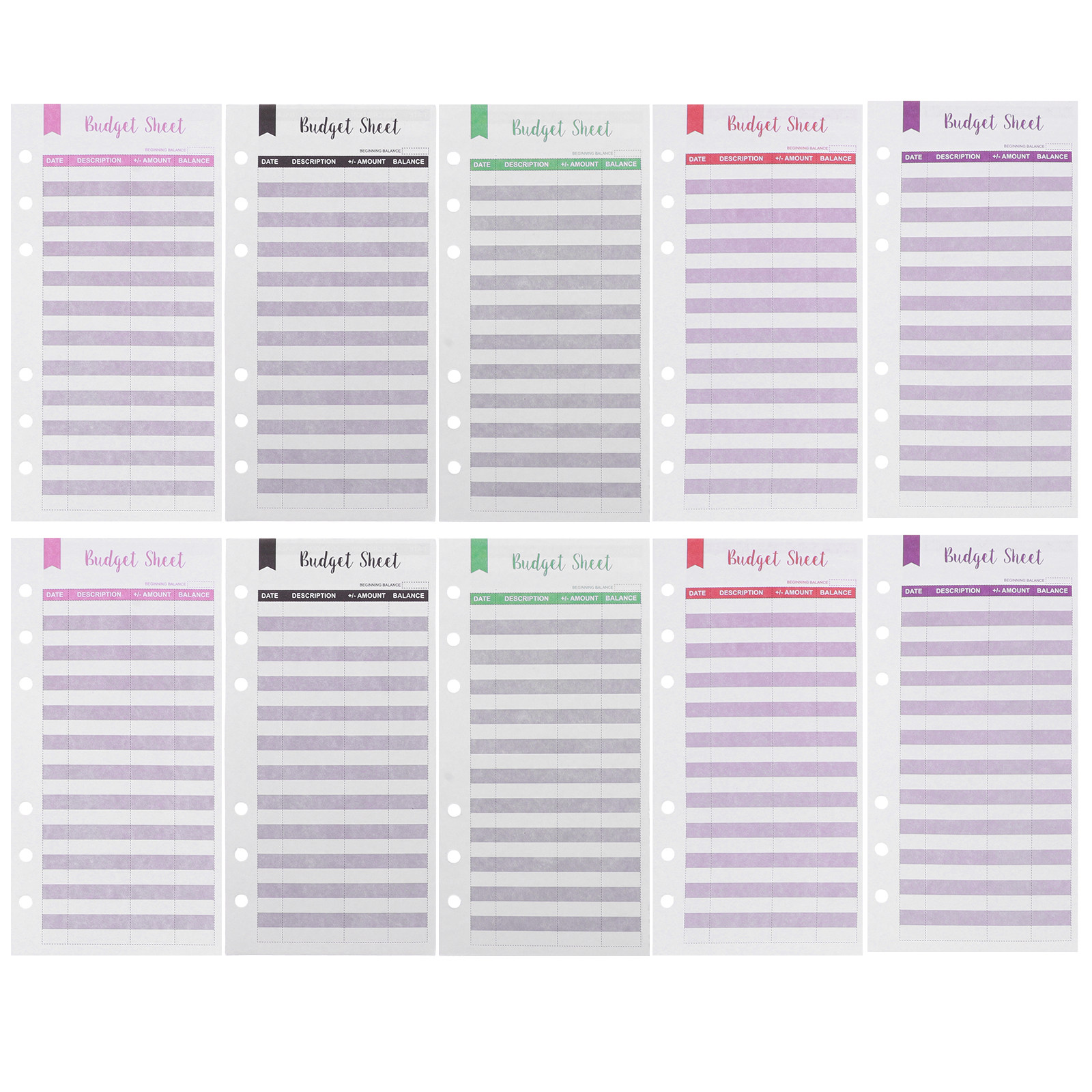 Home Office Budget - 36Sheets Budget Envelope Refill Sheets Expense