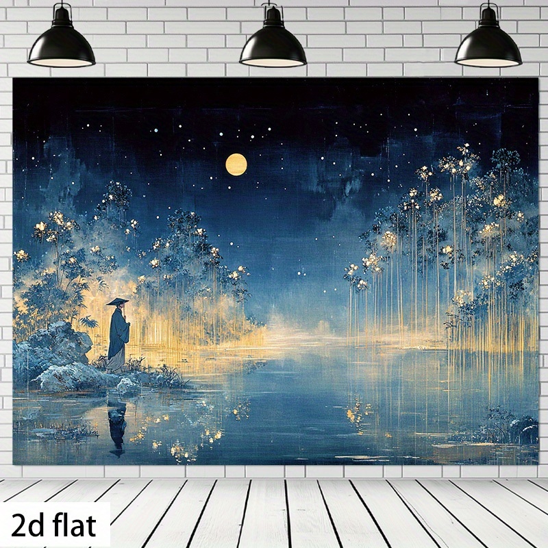 Home Office Background - 2D Flat Background Fabric - Serene