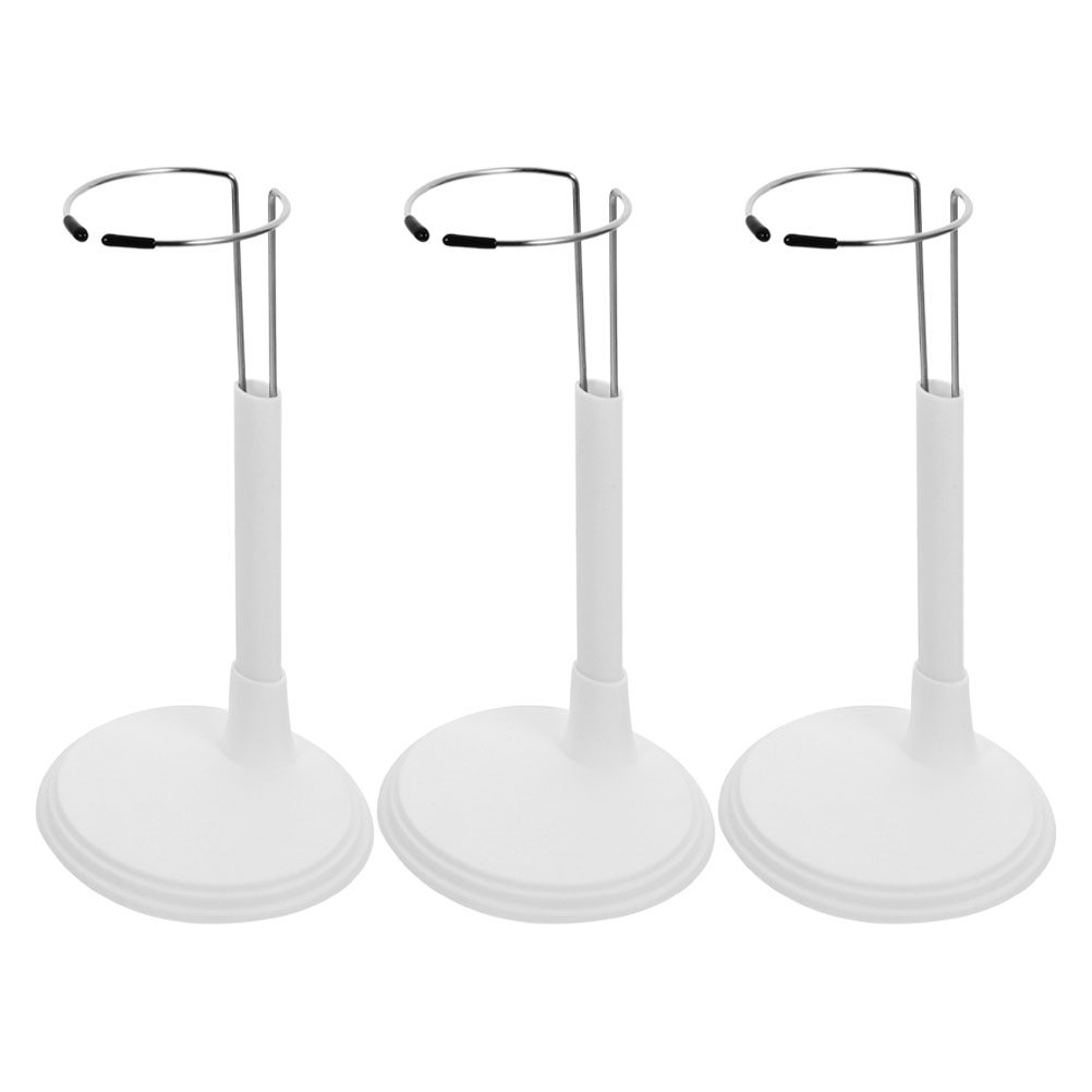 Home Office Design - 3Pcs White Plastic Adjustable Display Stand