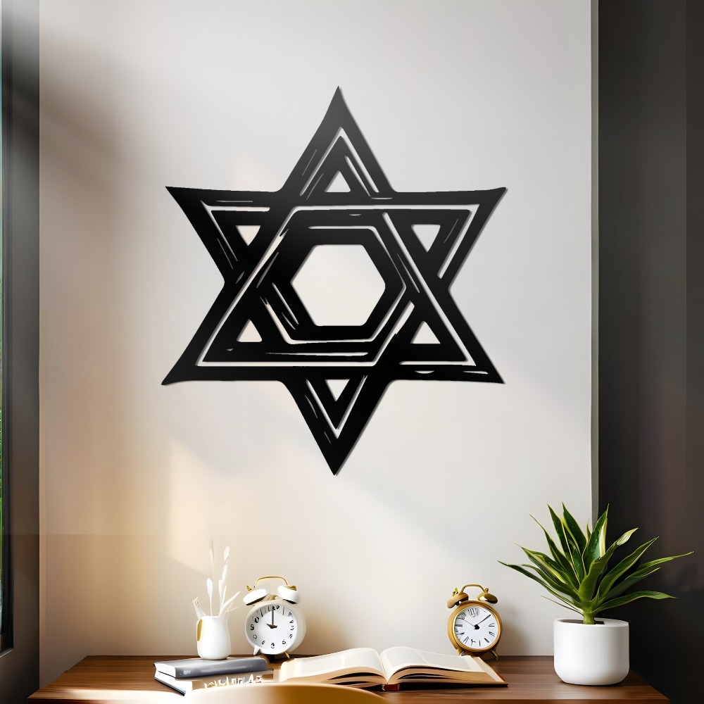 Home Office Decor - CIFBUY Star of David Metal Wall