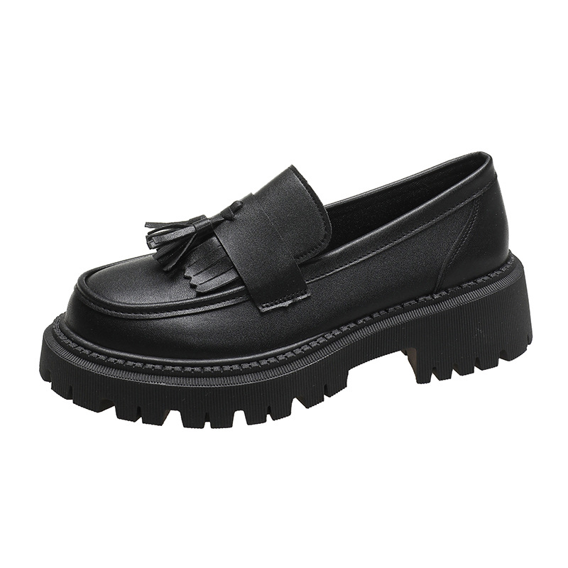 Home Office British - Women Loafers 2025 Spring New Tassel