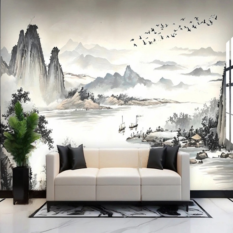 Custom Wallpaper New Chinese S - đánh giá và giá Home Office Background