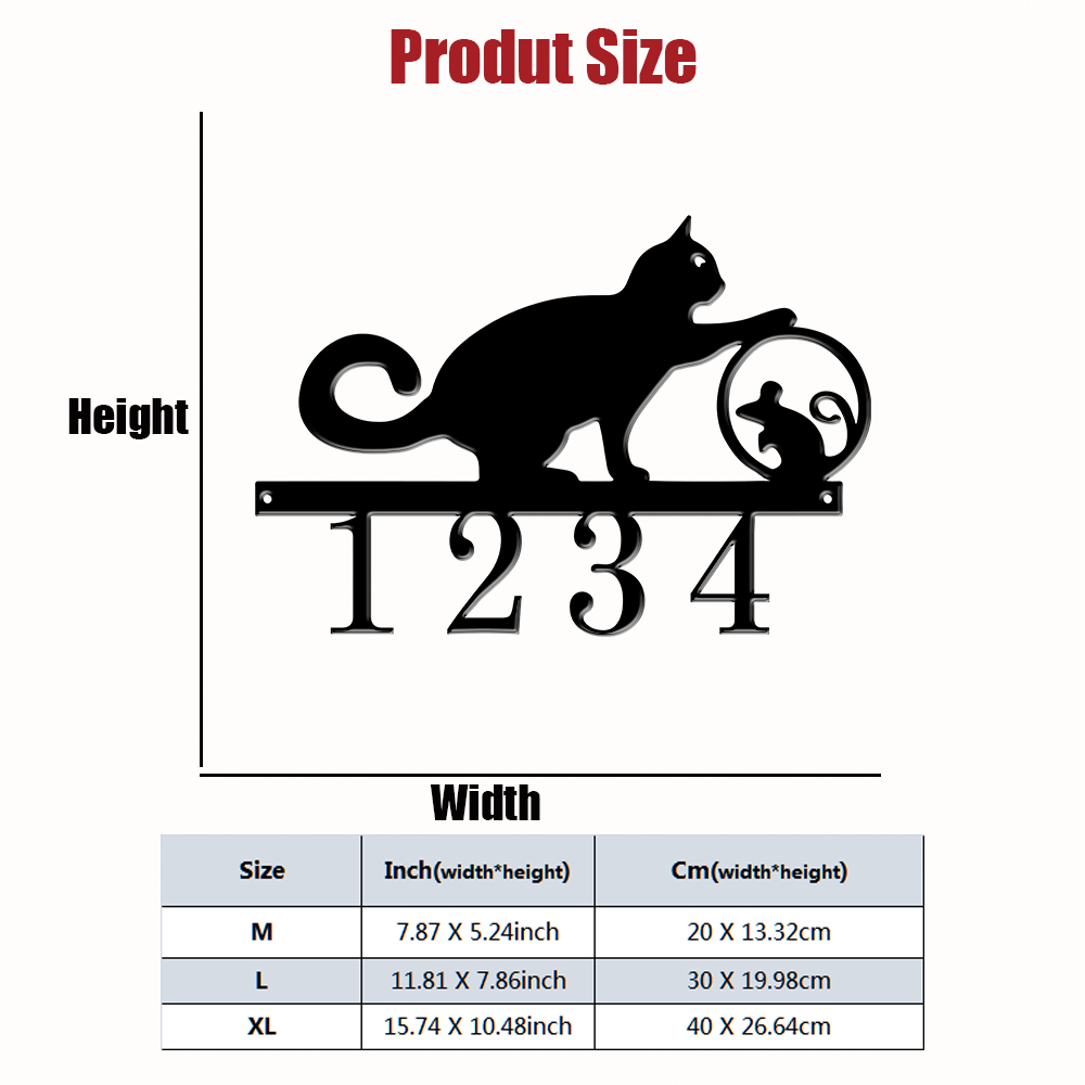1Pc Custom cat Metal Door Stre - đánh giá và giá Home Office Room