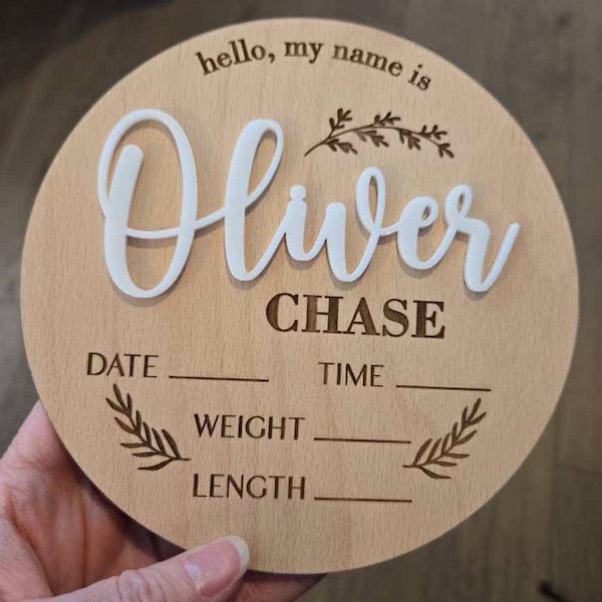 1Pc Custom Baby Announcement S - đánh giá và giá Home Office Design