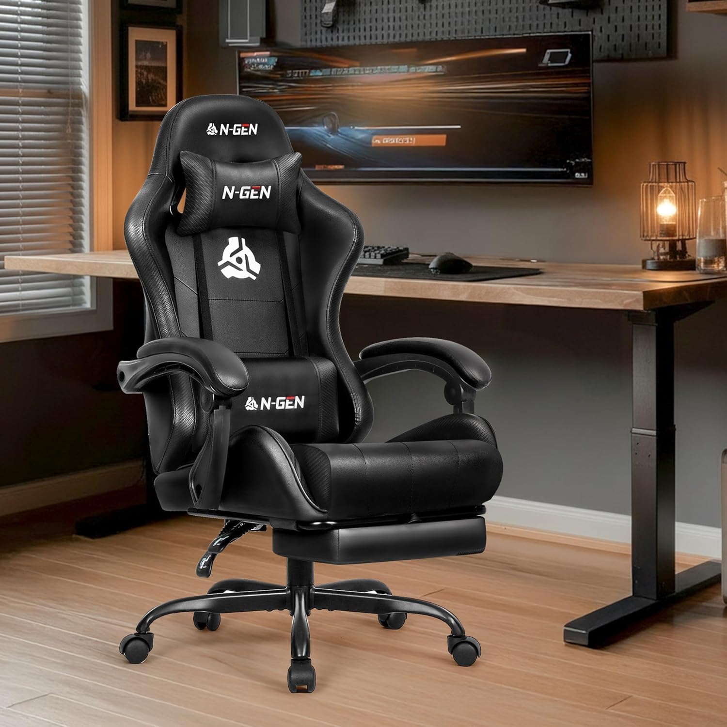 Gaming Chair with Footrest Lum - đánh giá và giá Home Office Ergonomics