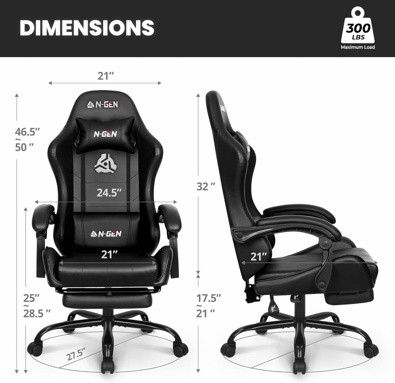 Gaming Chair with Footrest Lum - đánh giá và giá Home Office Ergonomics