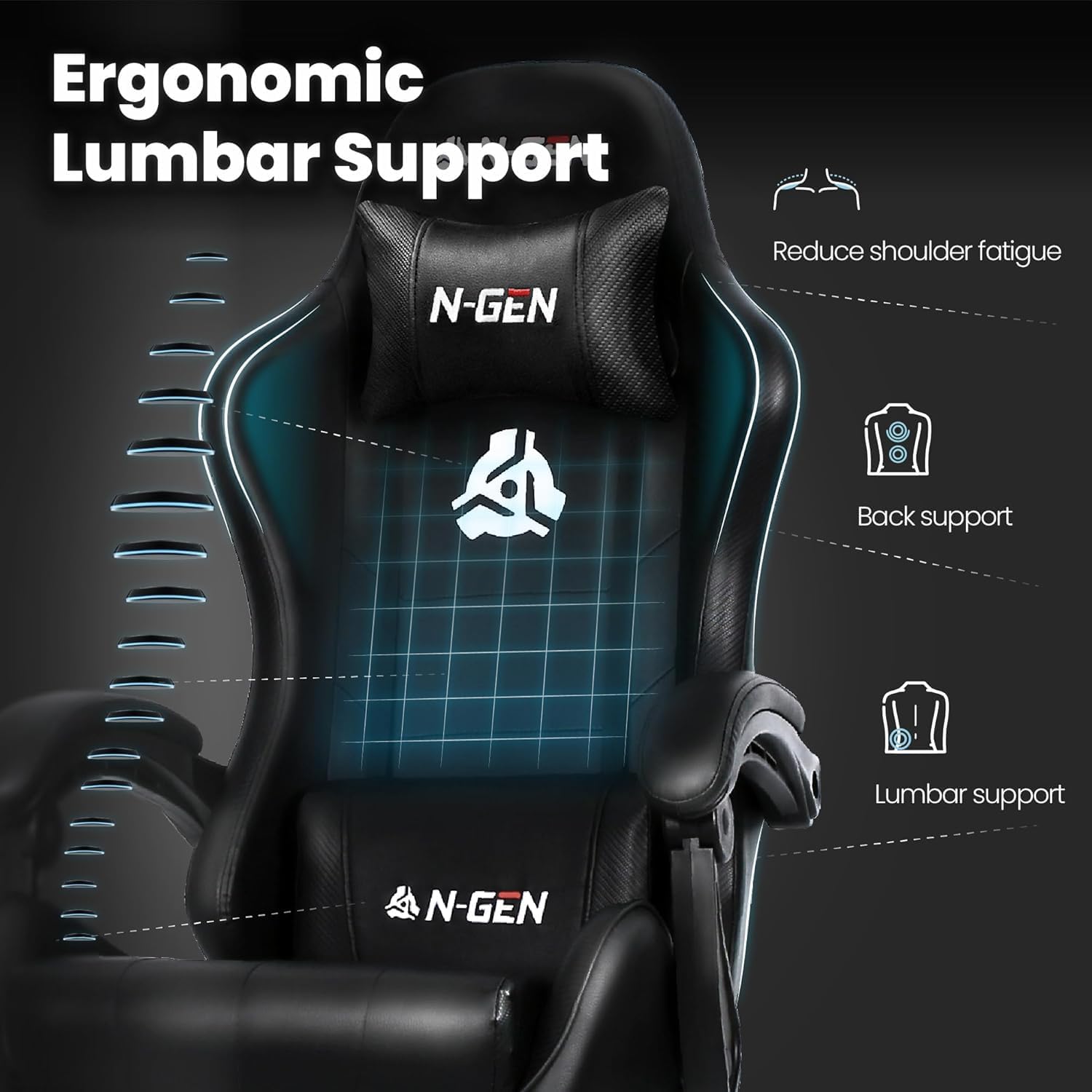 Gaming Chair with Footrest Lum - đánh giá và giá Home Office Ergonomics