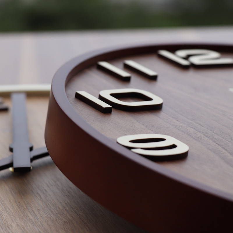 Solid Wood Wall Clock, Silent  - đánh giá và giá Home Office Background