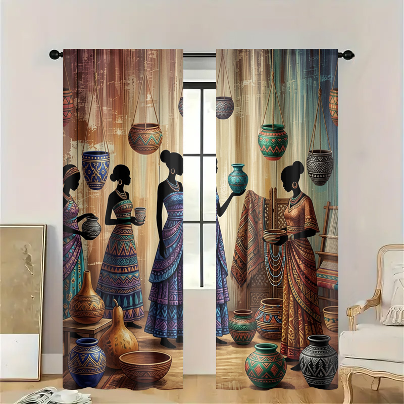 Bohemian Ethnic Market Curtain - đánh giá và giá Home Office Marketing