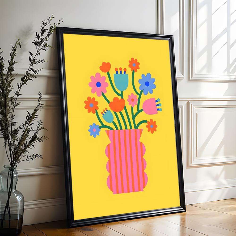 Pink Flower Market Vase Painti - đánh giá và giá Home Office Marketing
