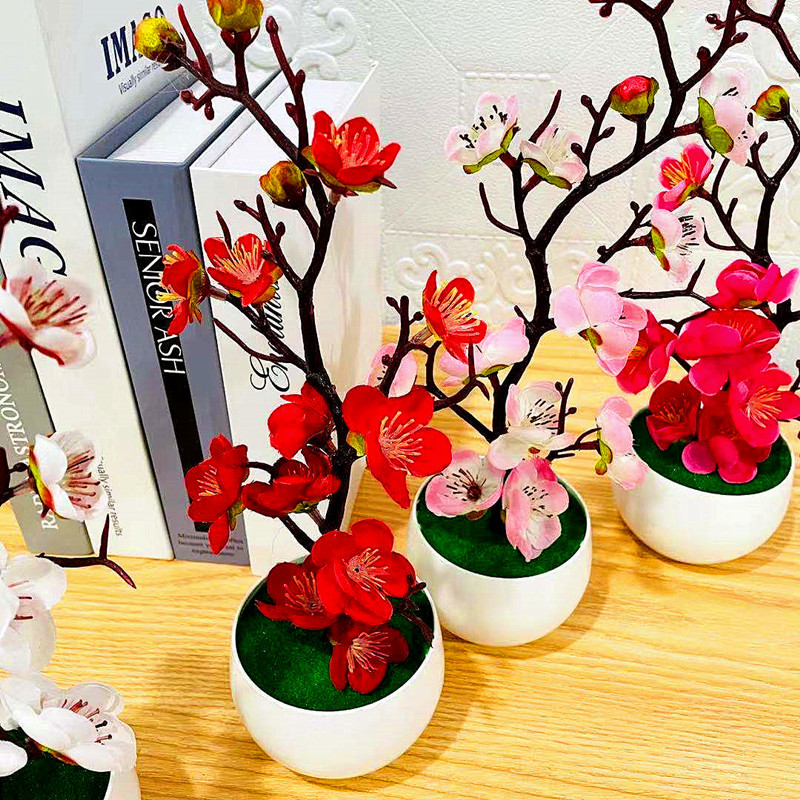 Simulation Plum Flower Pot Pla - đánh giá và giá Home Office Background