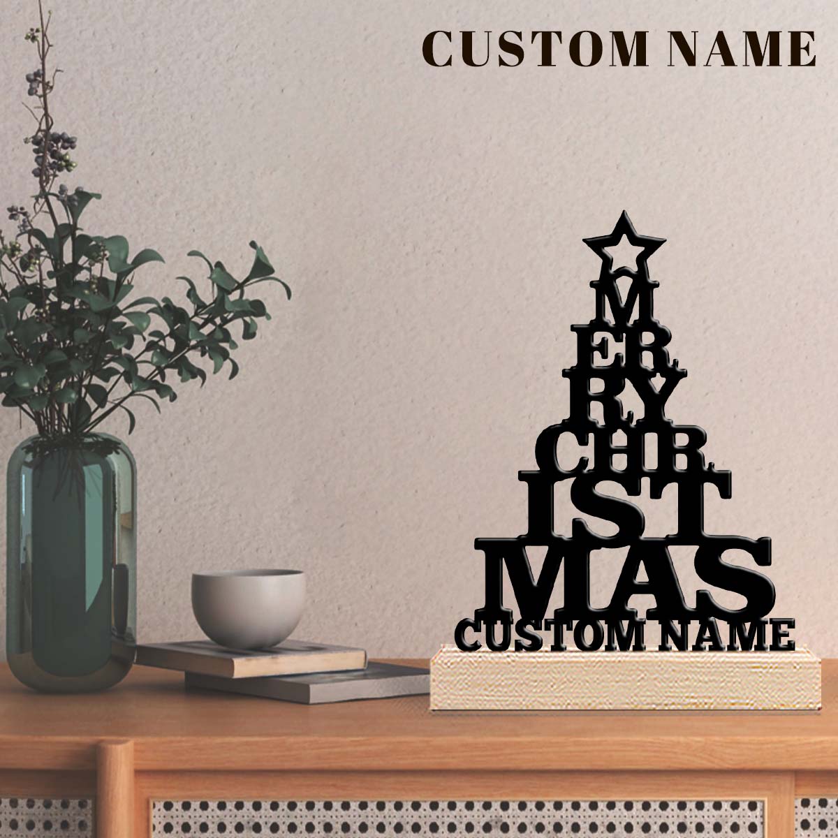 1Pc Csutom Name Merry Christma - đánh giá và giá Home Office Decor