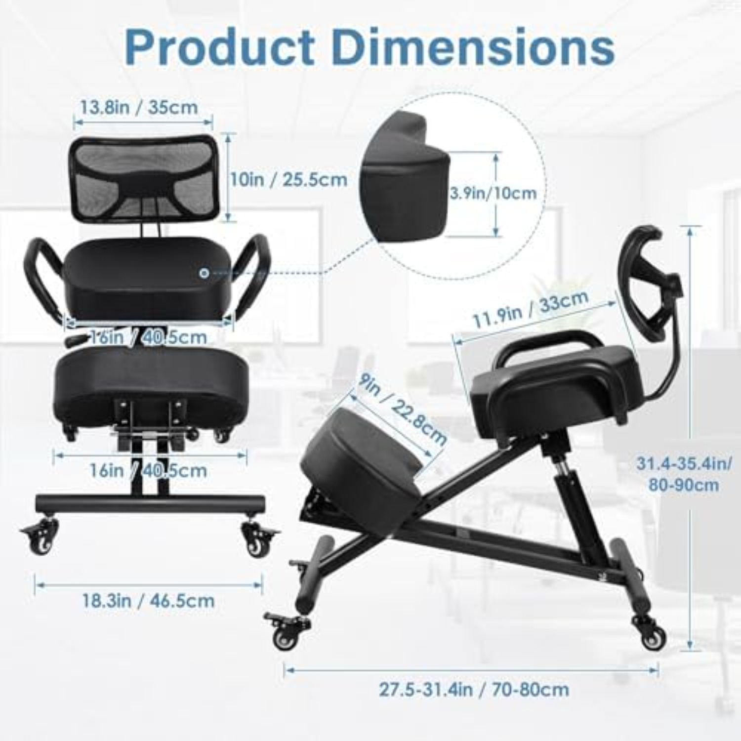 Ergonomic Kneeling Chair Adjus - đánh giá và giá Home Office Ergonomics
