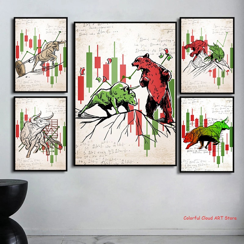 Wall Street Bull  Bear Market  - đánh giá và giá Home Office Marketing