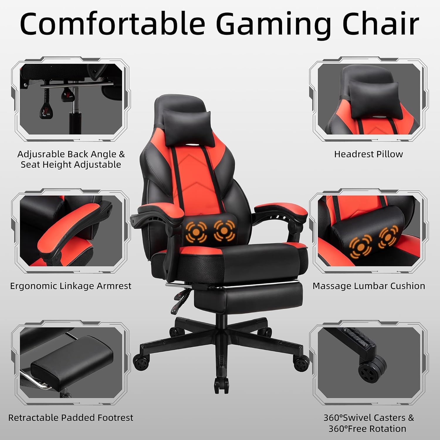 Gaming Chair with Footrest, Ma - đánh giá và giá Home Office Design