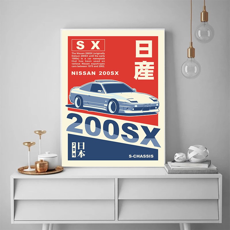 Minimalist JDM Car Poster Mode - đánh giá và giá Home Office Marketing
