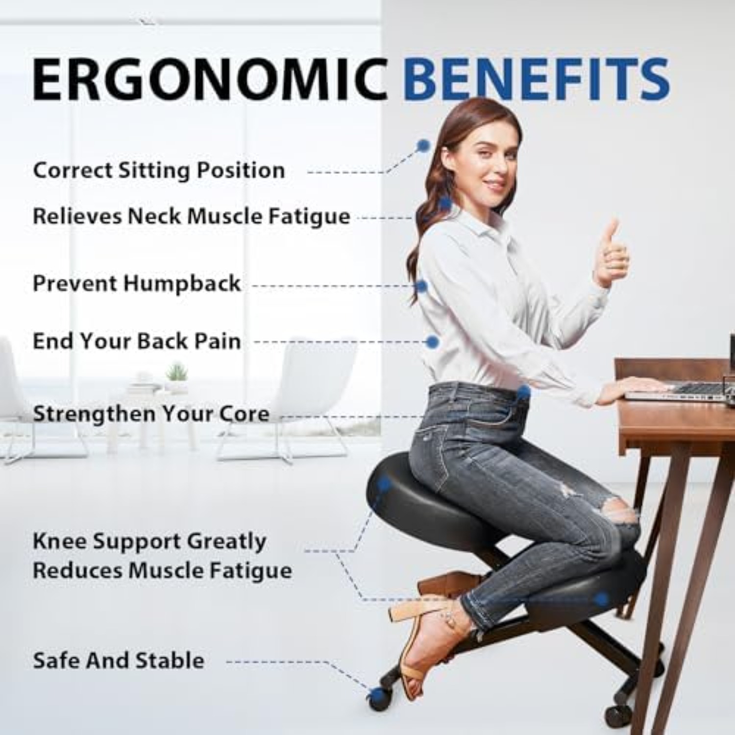 Ergonomic Kneeling Chair, Medi - đánh giá và giá Home Office Ergonomics