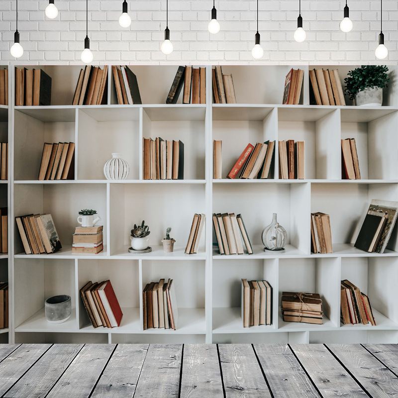 White Bookshelf Photography Ba - đánh giá và giá Home Office Zoom Background
