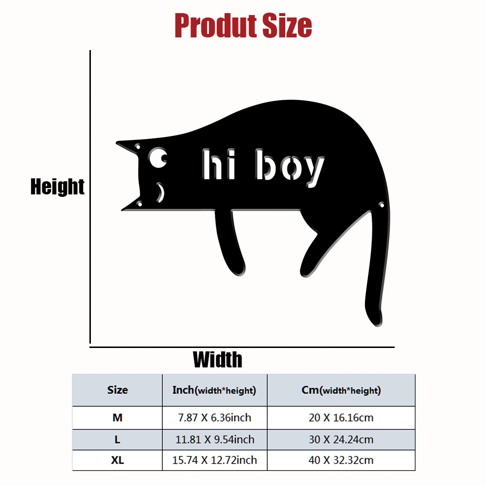 1Pc Custom cat Metal Door Stre - đánh giá và giá Home Office Room