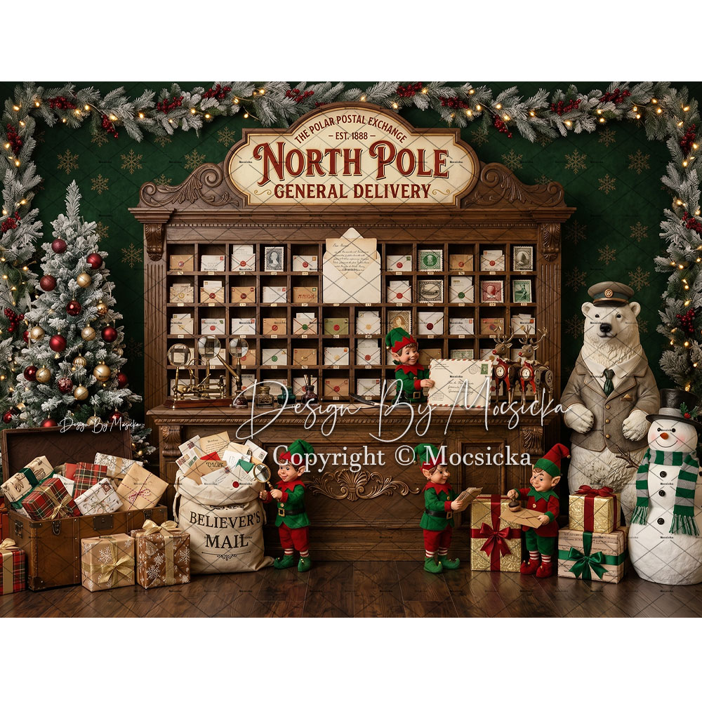 Mocsicka Christmas North Pole  - đánh giá và giá Home Office Background