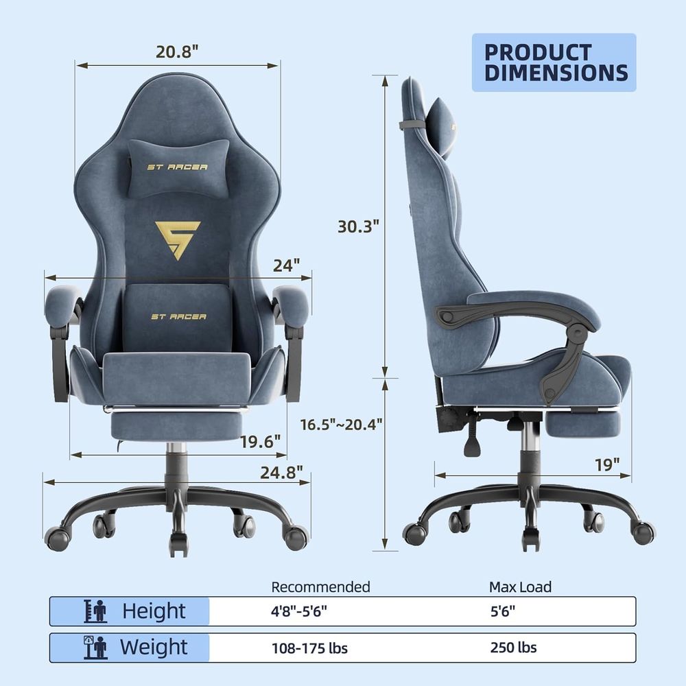Ergonomic Gaming Chair with Fo - đánh giá và giá Home Office Ergonomics