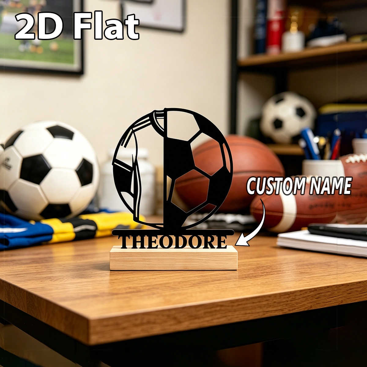 1Pc Csutom Football Soccer Woo - đánh giá và giá Home Office Decor