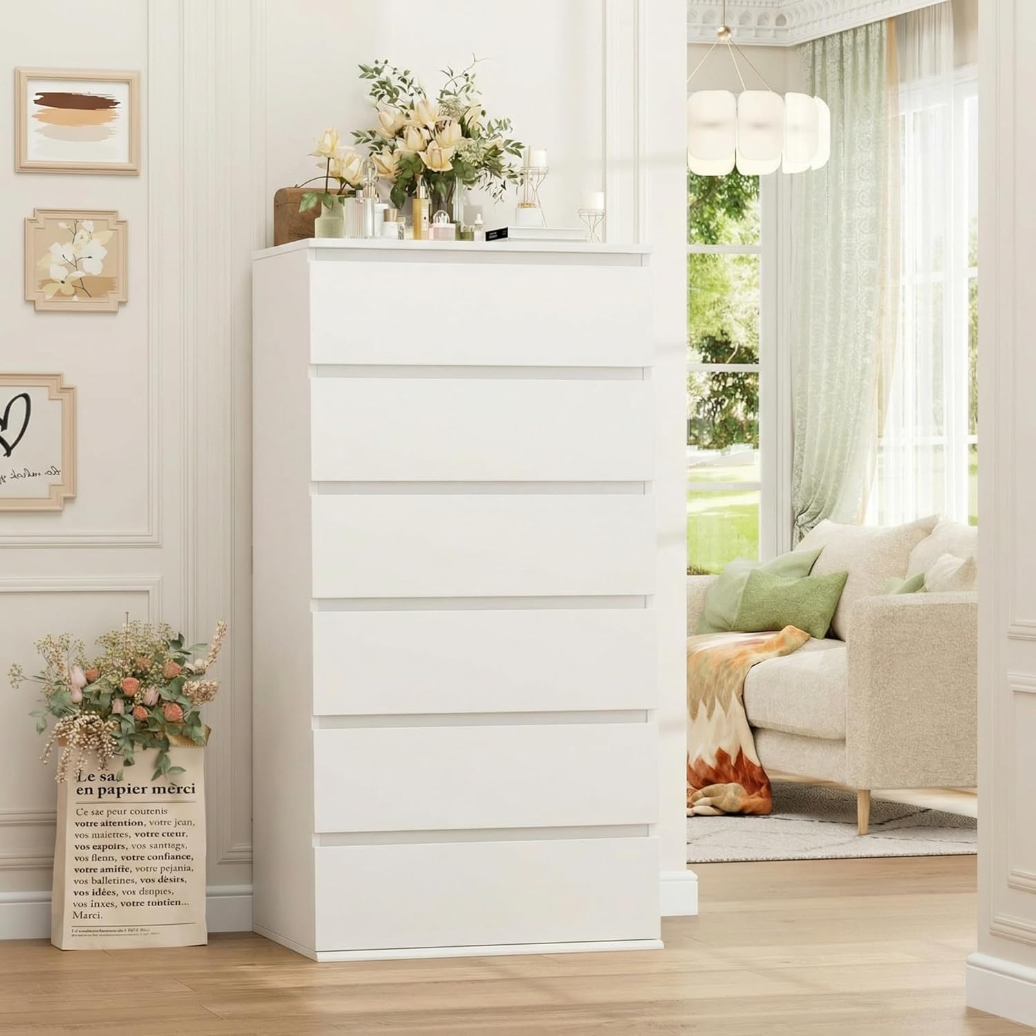 Modern Tall White Wooden Dress - đánh giá và giá Home Office Design