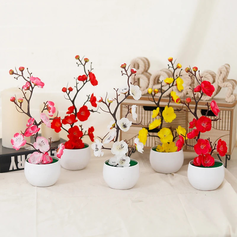 Simulation Plum Flower Pot Pla - đánh giá và giá Home Office Background