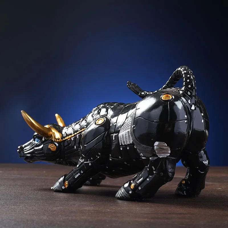 Futuristic Bull Robot Sculptur - đánh giá và giá Home Office Marketing