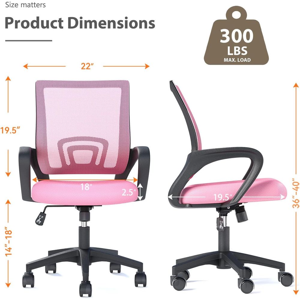 Pink Ergonomic Mesh Office Cha - đánh giá và giá Home Office Ergonomics